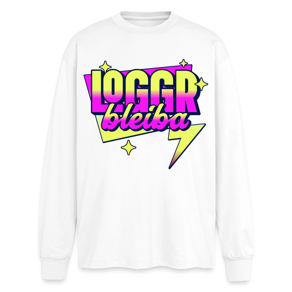 Logger bleibt Design – Oversized Langarmshirt - Weiß