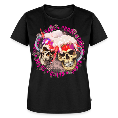 Party Skull Design Pink – Frauen Premium T-Shirt - Schwarz