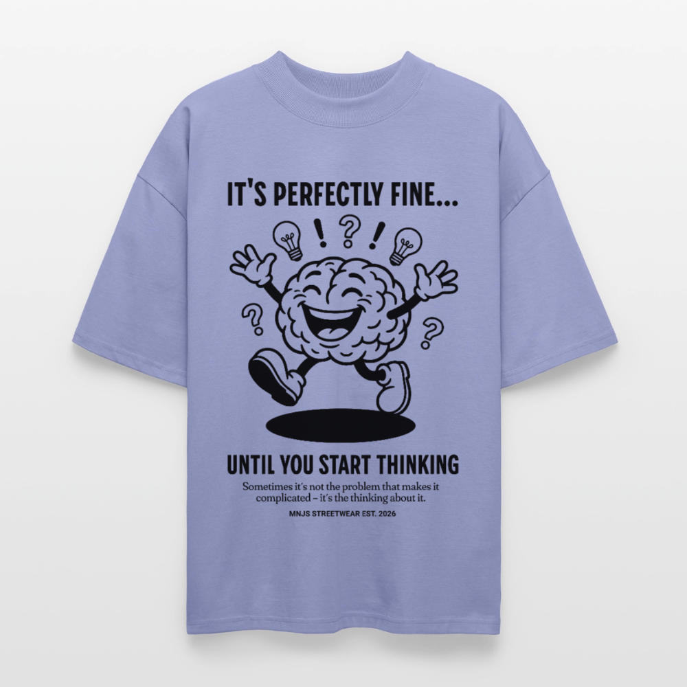 Brain Design – Oversized Unisex Bio T-Shirt - Violett