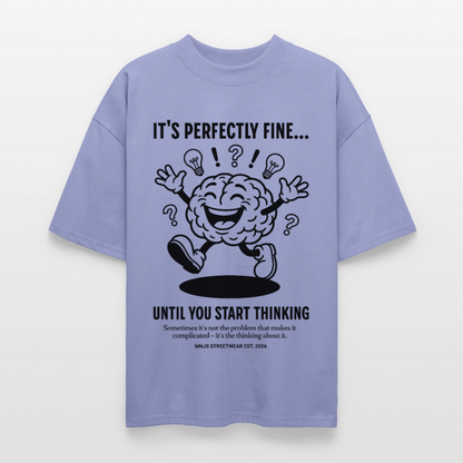 Brain Design – Oversized Unisex Bio T-Shirt - Violett