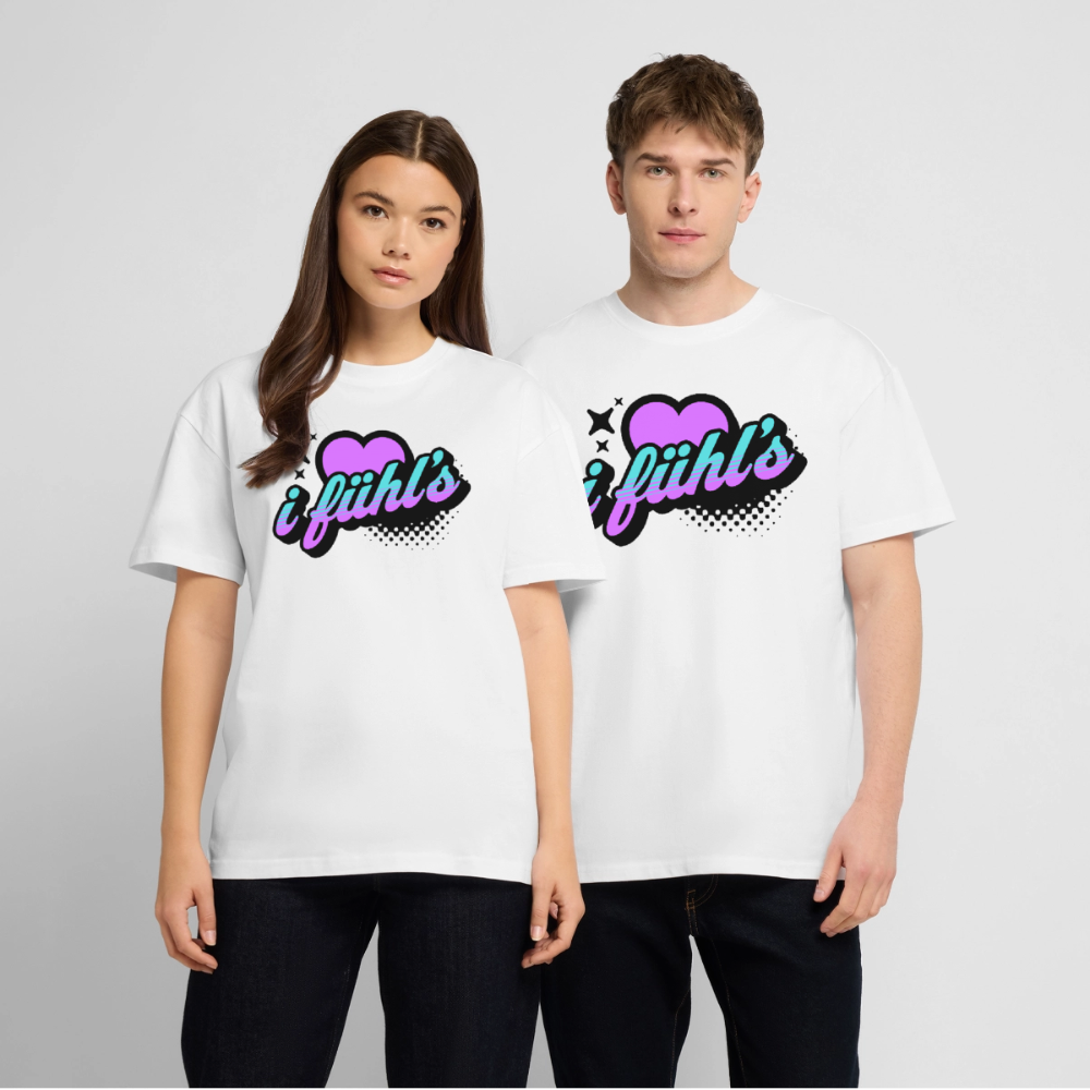 i fühl‘s Design – Oversized Unisex Bio T-Shirt - Weiß