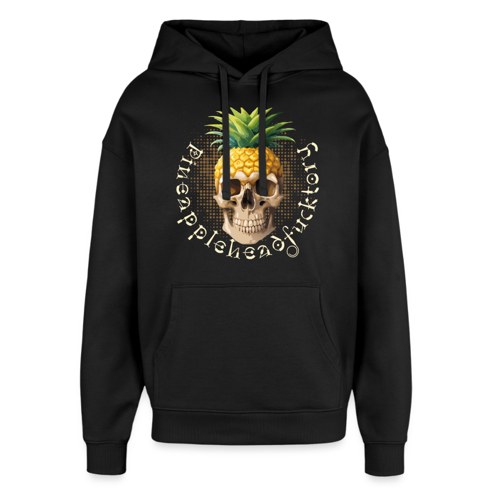 Pineapple Skull Design - Oversized Unisex Hoodie - Schwarz