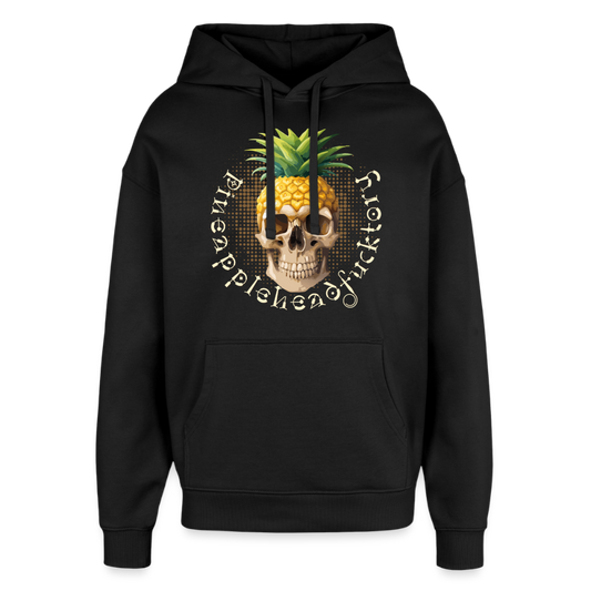 Pineapple Skull Design - Oversized Unisex Hoodie - Schwarz