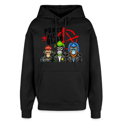 Punks Not Dead Design – Oversized Unisex Hoodie - Schwarz