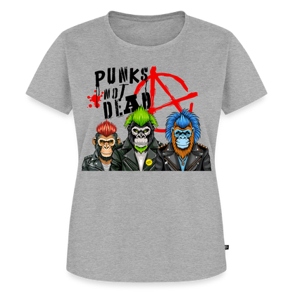 Punks Not Dead Design – Frauen Premium T-Shirt - Grau meliert