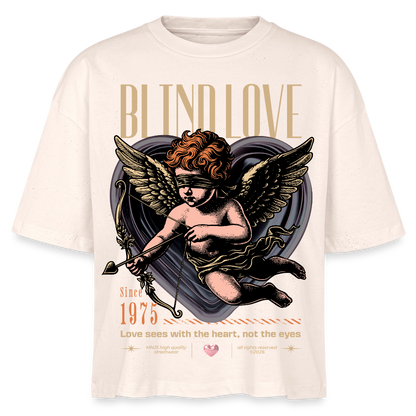 Blind Love Design – Frauen Boxy Bio-T-Shirt - Natur