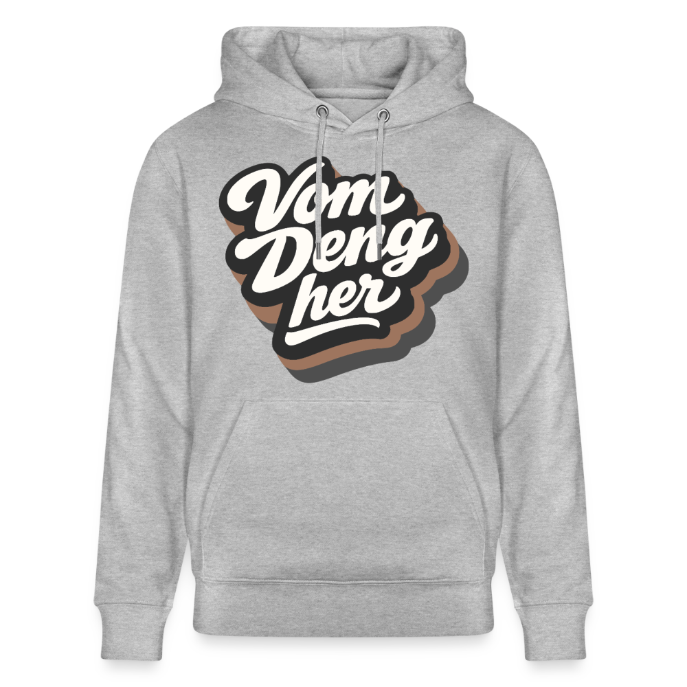 Vom Deng her Design – Unisex Bio-Hoodie - Grau meliert