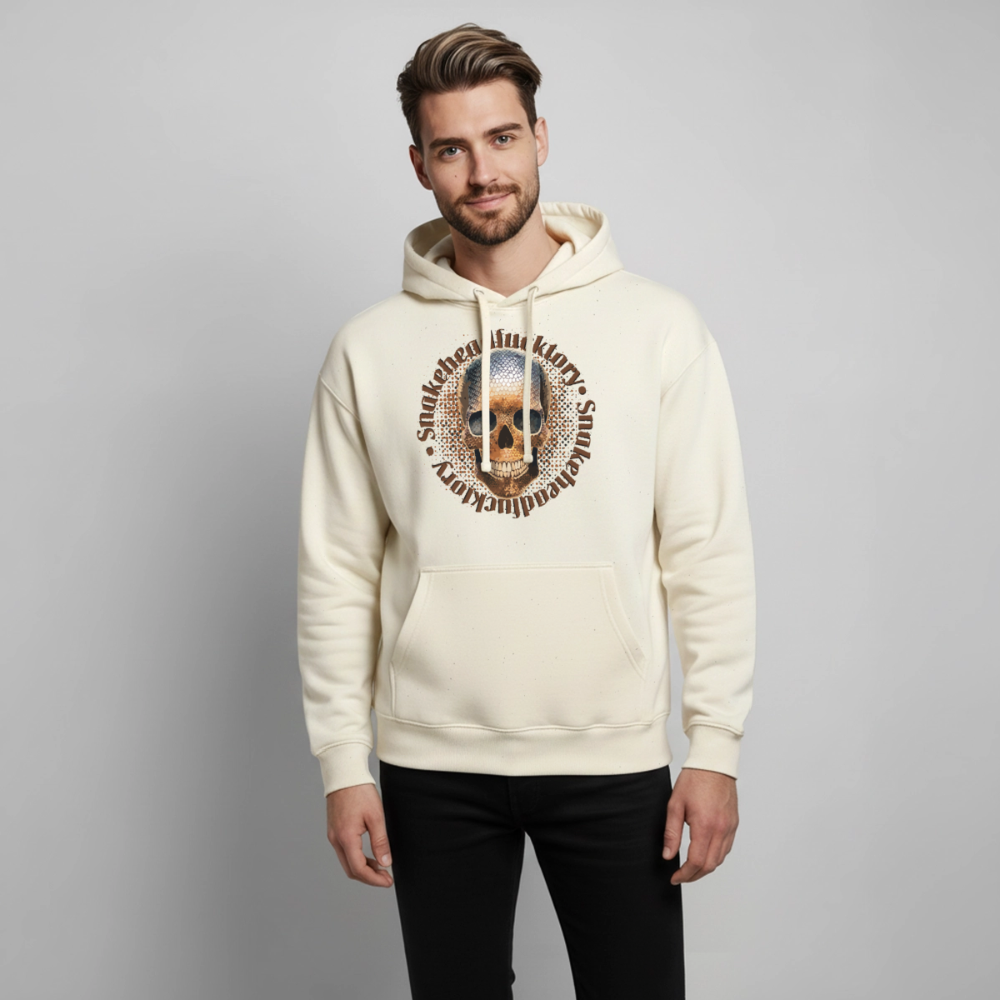 Snake Skull Design – Oversized Unisex Hoodie - Natur