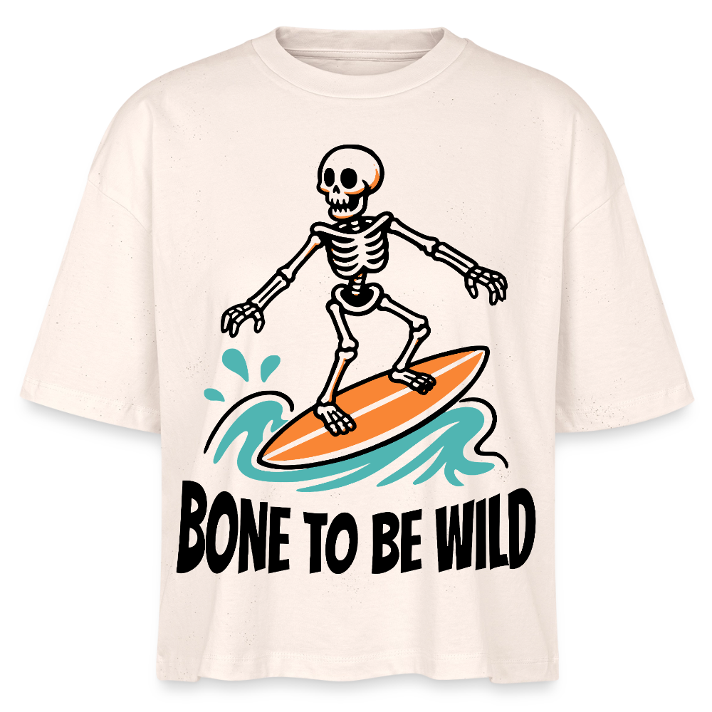 Bone to be Wild Design – Frauen Boxy Bio-T-Shirt - Natur