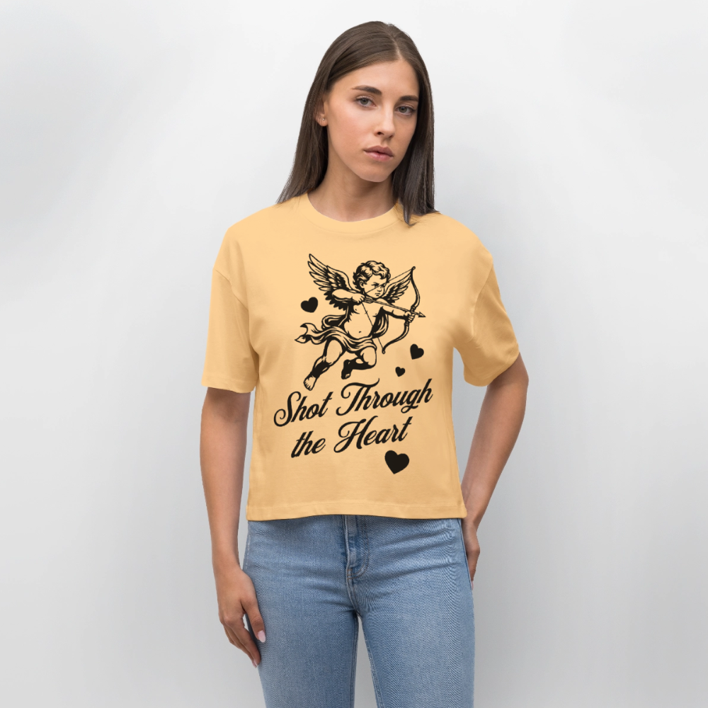 Amor Design – Frauen Boxy Bio-T-Shirt - Mispel