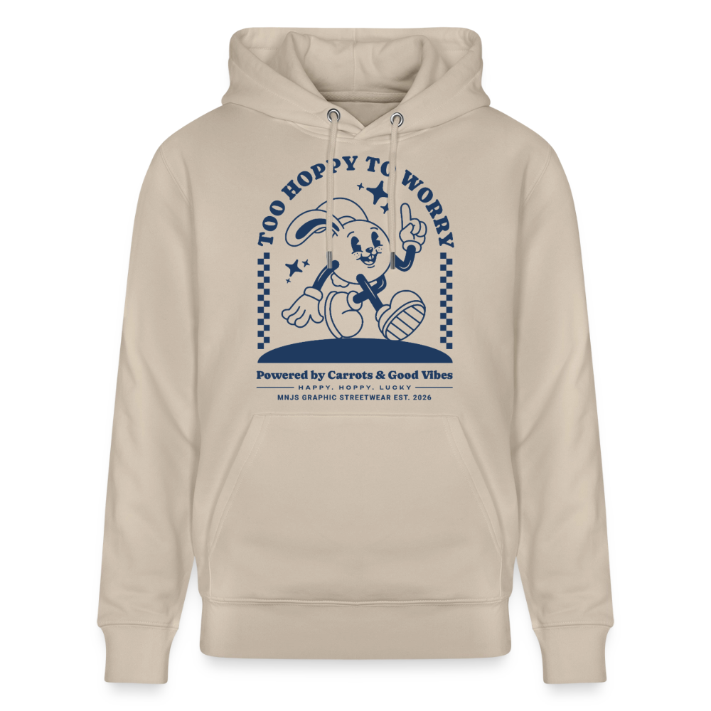 Too Hoppy Too Worry Design – Unisex Bio-Hoodie - Beige