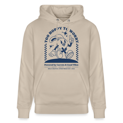 Too Hoppy Too Worry Design – Unisex Bio-Hoodie - Beige
