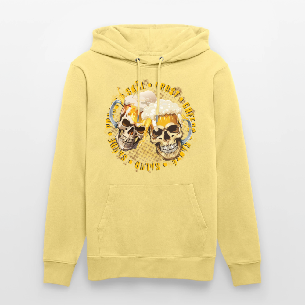 Party Skull Design – Unisex Bio-Hoodie - Gelb Viva 