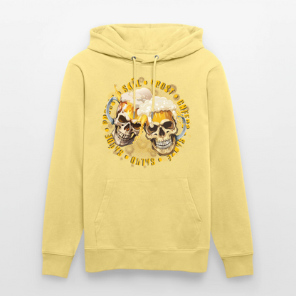 Party Skull Design – Unisex Bio-Hoodie - Gelb Viva 