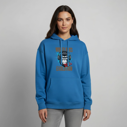 Monkey Beats Design – Oversized Unisex Hoodie - Achtsames Blau