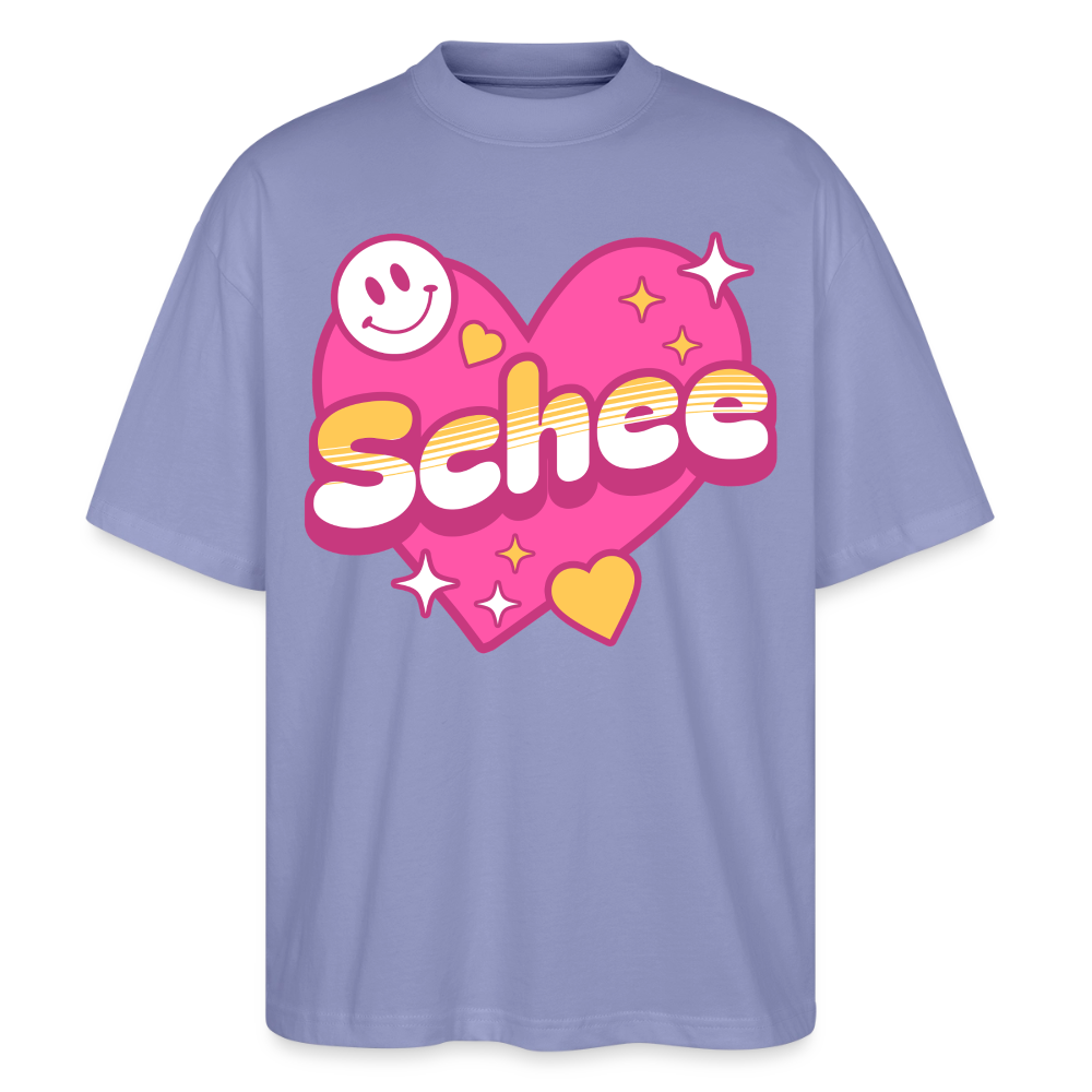 Schnee Design – Oversized Unisex Bio T-Shirt - Violett
