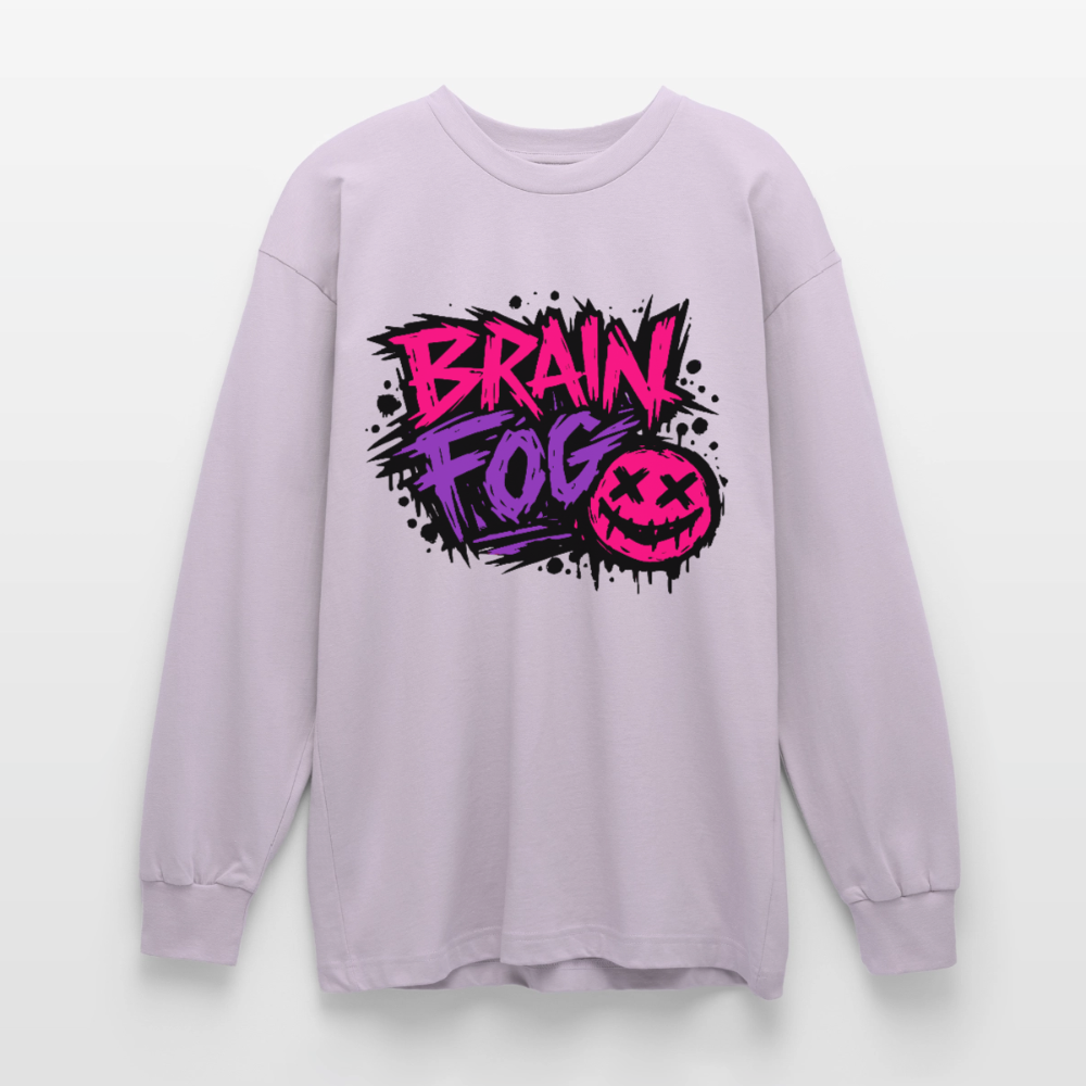 Brain Fog Design – Oversized Langarmshirt - verblasstes Lila