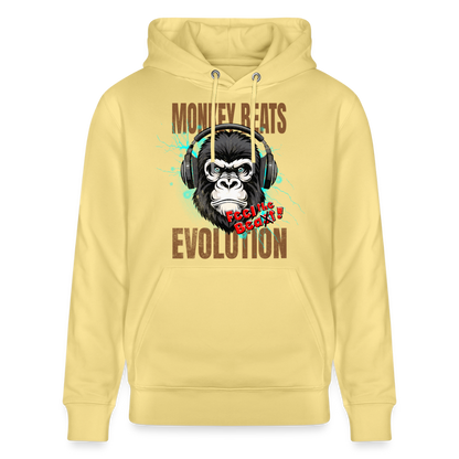 Monkey Beats Design – Unisex Bio-Hoodie - Gelb Viva 