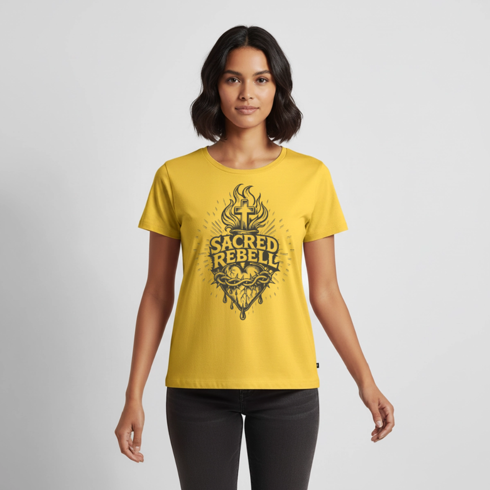 Sacred Rebell Design – Frauen Premium T-Shirt - Sonnengelb