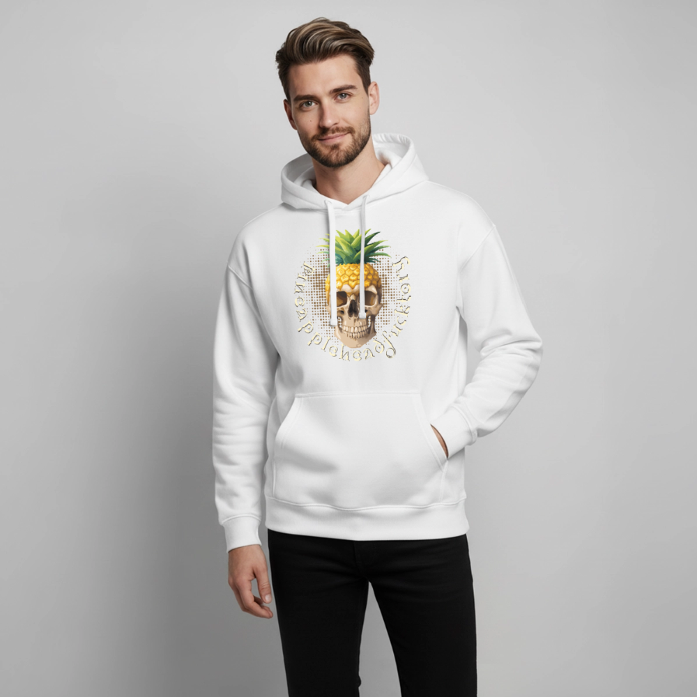 Pineapple Skull Design - Oversized Unisex Hoodie - Weiß