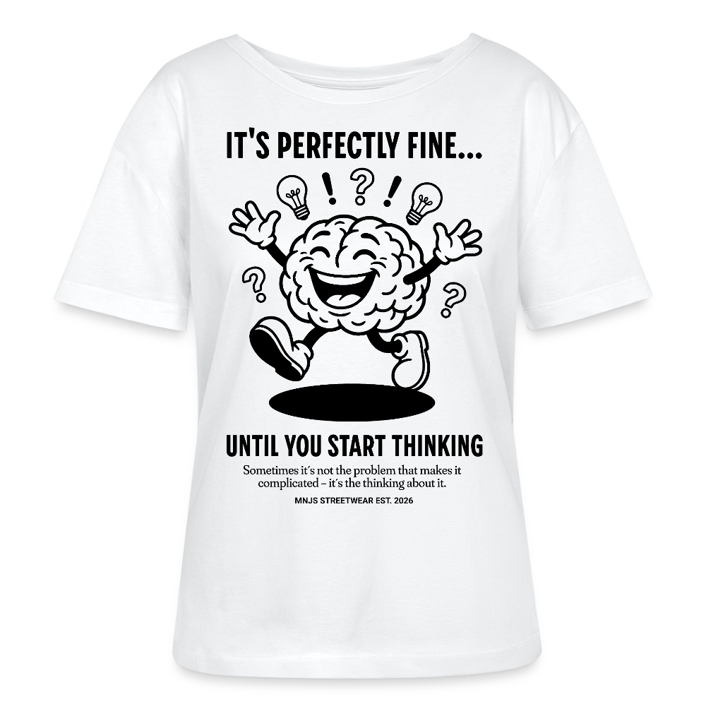 Brain Design – Rundhals Frauen Bio-T-Shirt - Weiß