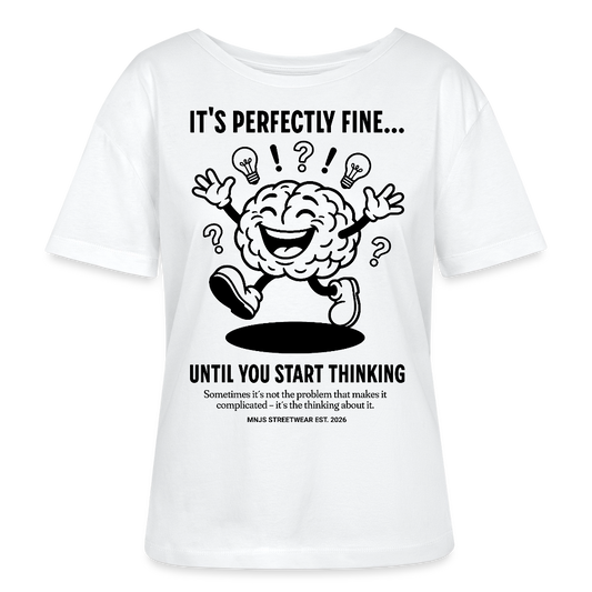 Brain Design – Rundhals Frauen Bio-T-Shirt - Weiß