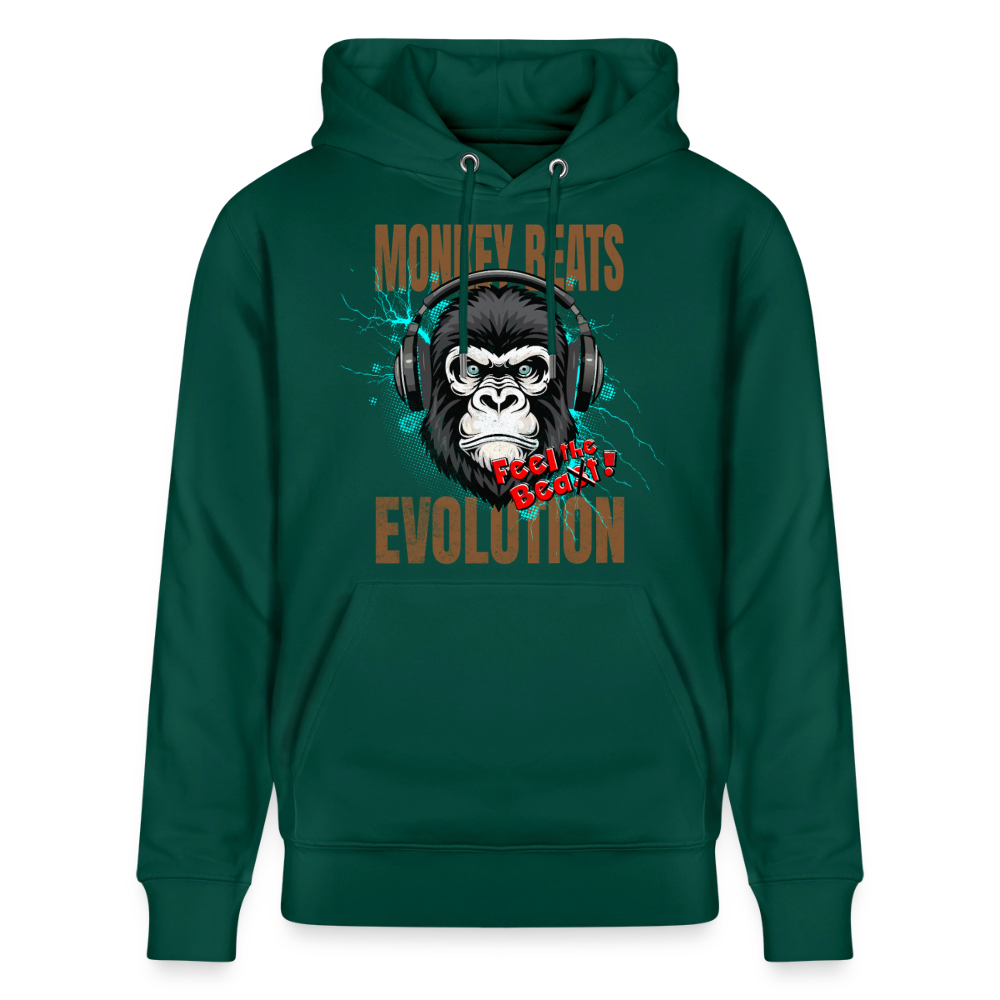 Monkey Beats Design – Unisex Bio-Hoodie - Forest