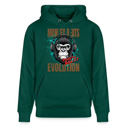 Monkey Beats Design – Unisex Bio-Hoodie - Forest