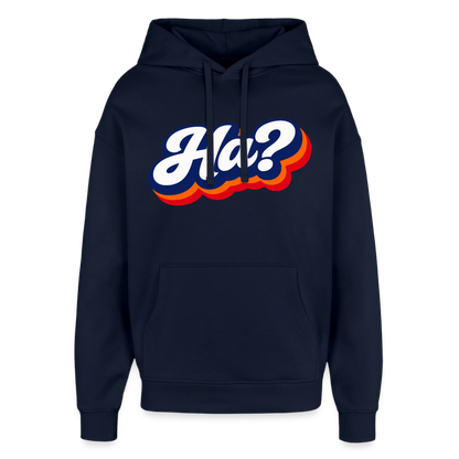 Ha? Design – Oversized Unisex Hoodie - Navy