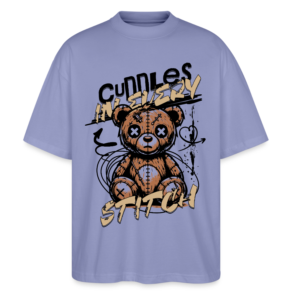 Bear Design – Oversized Unisex Bio T-Shirt - Violett