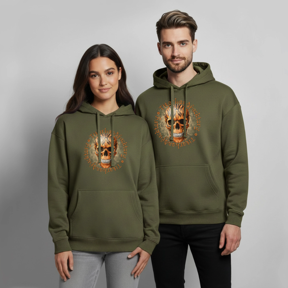 Tiger Skull Design – Oversized Unisex Hoodie - Khaki