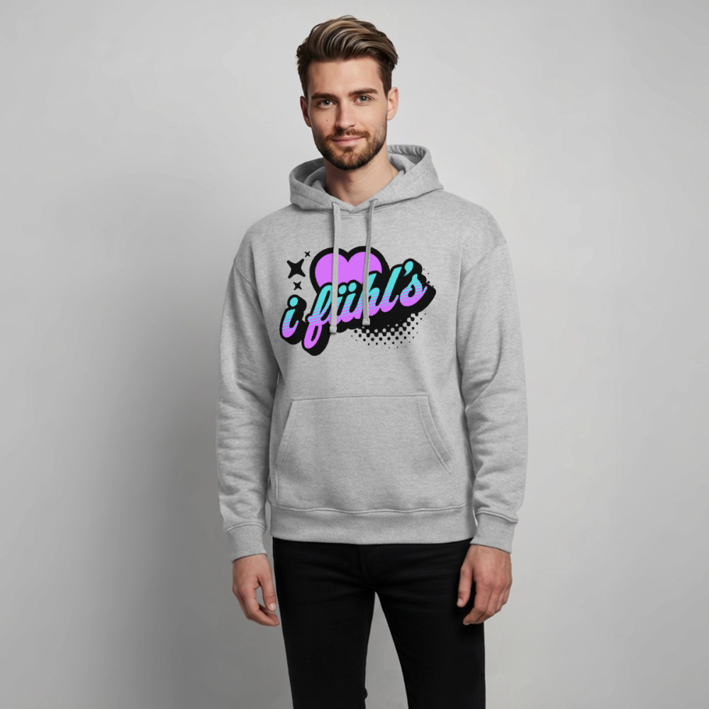 i fühl‘s Design – Oversized Unisex Hoodie - Grau meliert