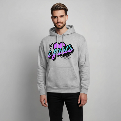 i fühl‘s Design – Oversized Unisex Hoodie - Grau meliert
