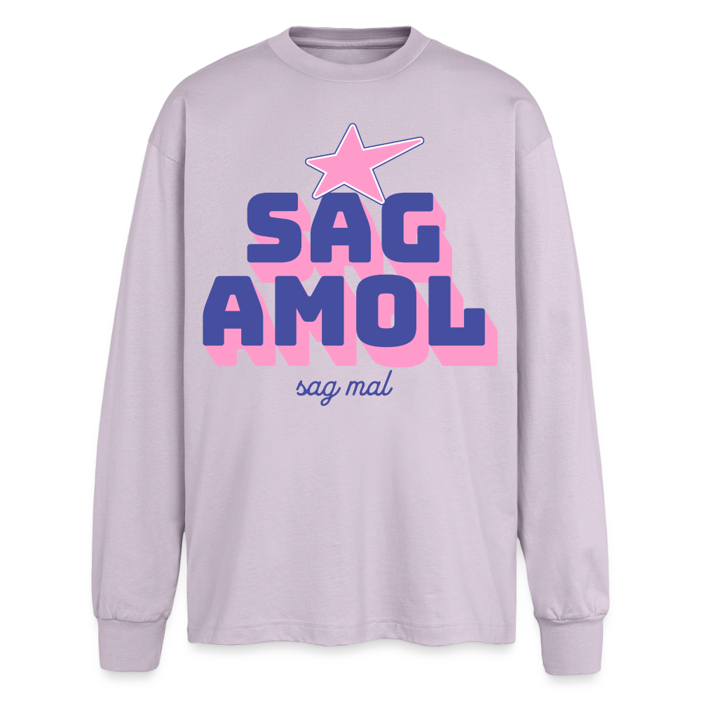 Sagamol Design – Oversized Langarmshirt - verblasstes Lila