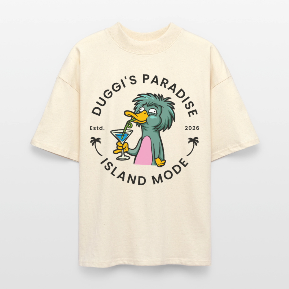 Duggis Paradise Design – Oversized Unisex Bio T-Shirt - Natur