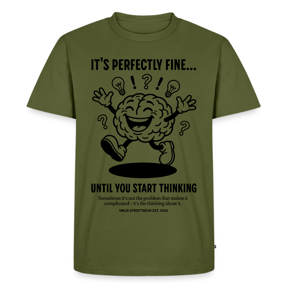 Brain Design – Männer Premium T-Shirt - Khaki