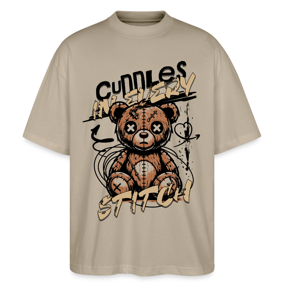 Bear Design – Oversized Unisex Bio T-Shirt - Steingrau