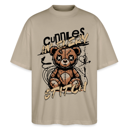 Bear Design – Oversized Unisex Bio T-Shirt - Steingrau