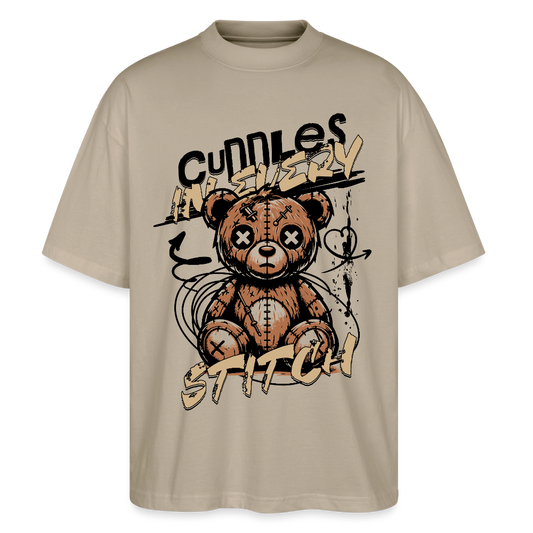 Bear Design – Oversized Unisex Bio T-Shirt - Steingrau