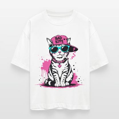 Street Kitty Design – Frauen Boxy Bio-T-Shirt - Weiß