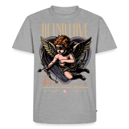 Blind Love Design –  Männer Premium T-Shirt - Grau meliert