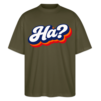 Ha? Design – Oversized Unisex Bio T-Shirt - Khaki