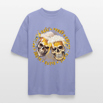 Party Skull Design – Oversized Unisex Bio T-Shirt - Violett