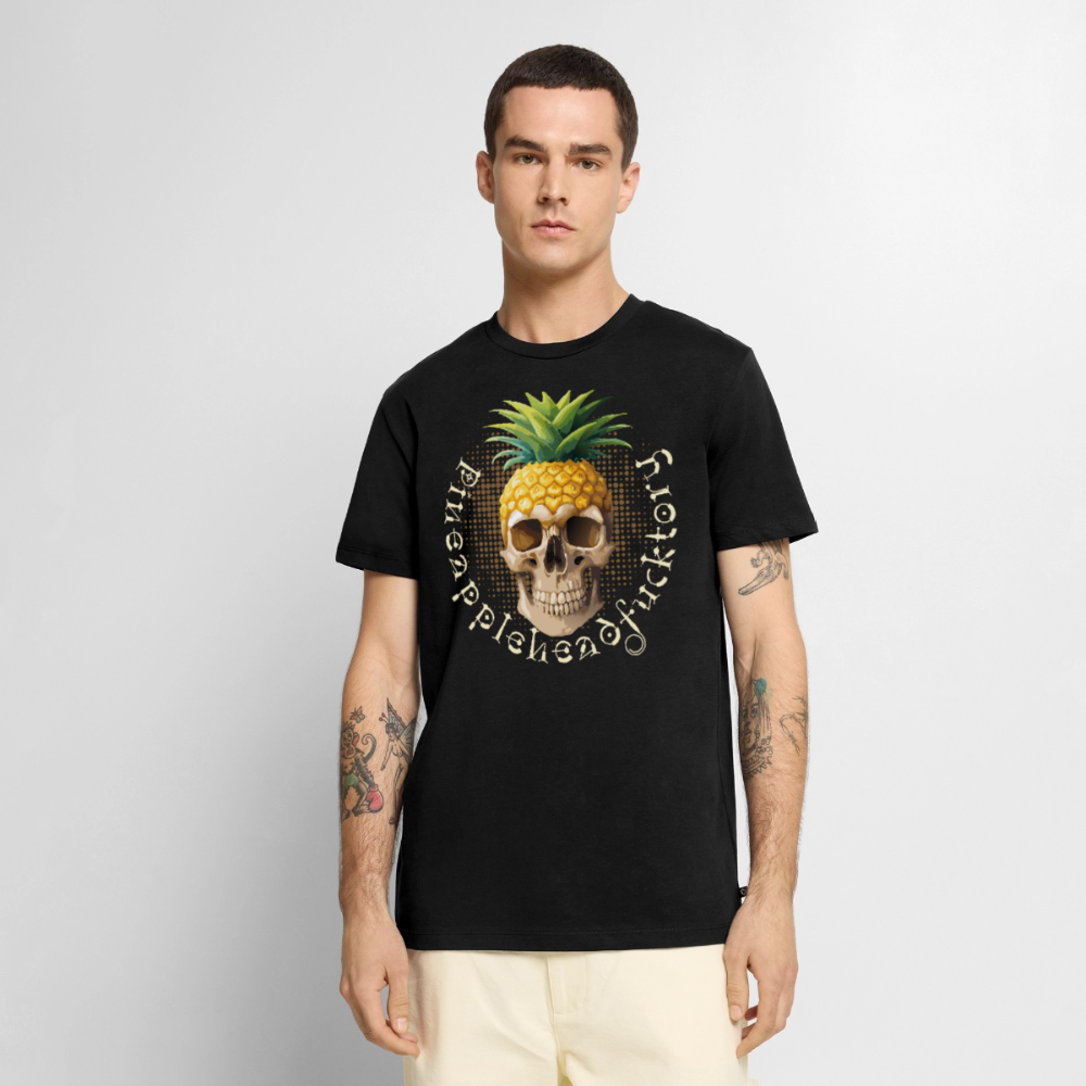 Pineapple Skull Design - Männer Premium T-Shirt - Schwarz