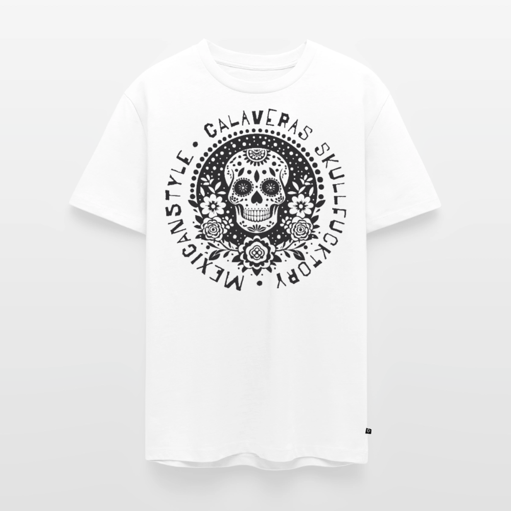 Sugar Skull Black Design - Männer Premium T-Shirt - Weiß