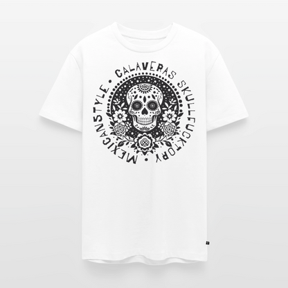 Sugar Skull Black Design - Männer Premium T-Shirt - Weiß
