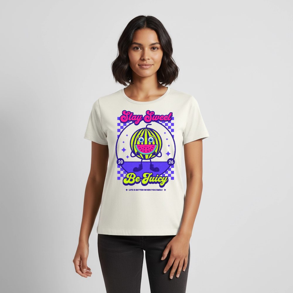 Stay Sweet Design – Frauen Premium T-Shirt - Naturweiß