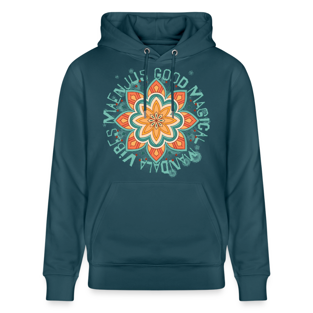 Mandala türkis Design – Unisex Bio-Hoodie - Dunkles Petrol