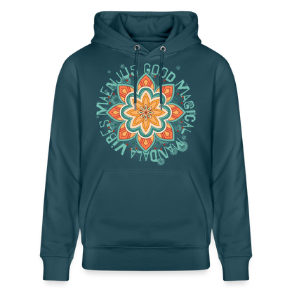 Mandala türkis Design – Unisex Bio-Hoodie - Dunkles Petrol