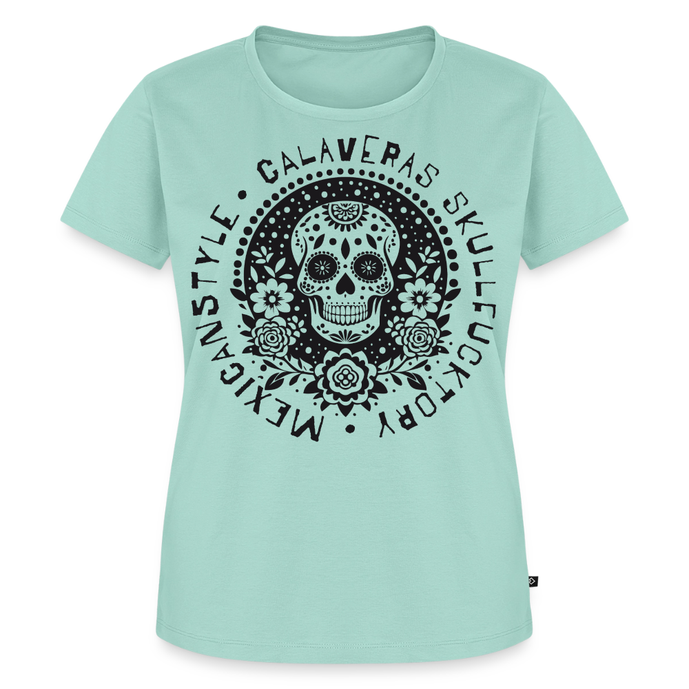 Sugar Skull Black Design - Frauen Premium T-Shirt - Mint 